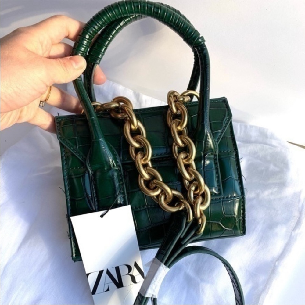 🦚ZARA HANDBAG with GOLD CHAIN